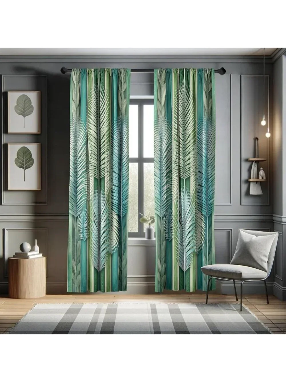 Colorful Fall Leaf Window Curtain Panels Set, Lightweight 4-Pack, 28